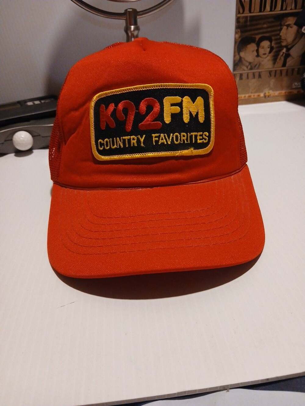 Headwear K92FM Country Favorites Trucker Hat Red Mesh Snapback